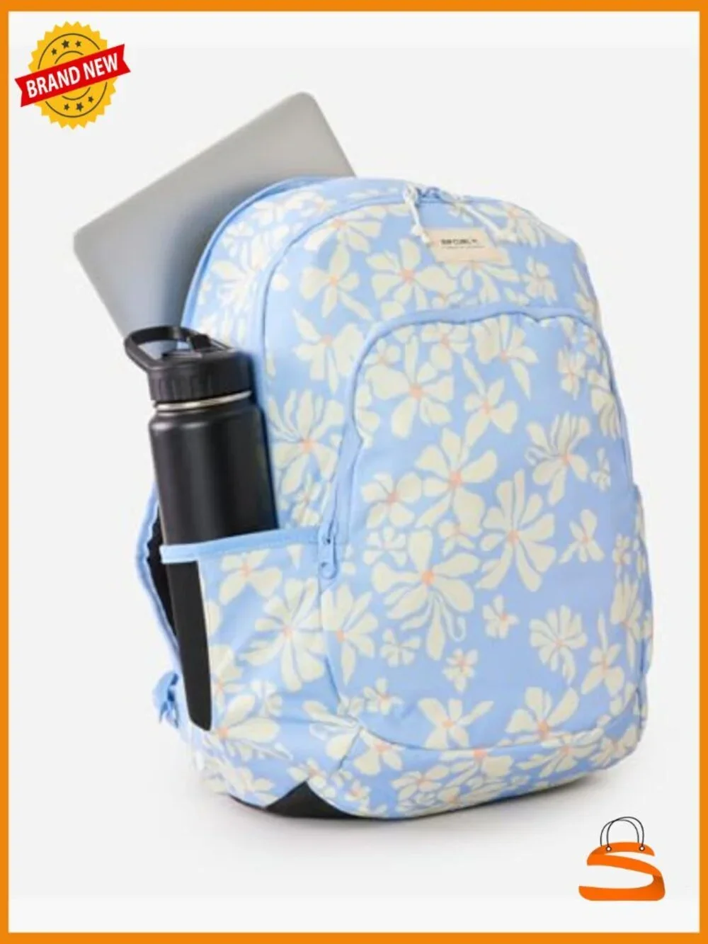 30L Daypack Backpack with Laptop Compartment, Recycled Polyester, Adjustable